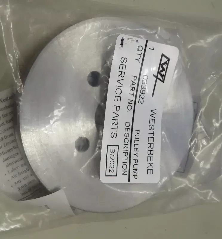33922 Westerbeke Pump Pulley, FWP, W18A, 21A, 27A, 8BT 10/21/2025 THIS PART IS IN STOCK 10/21/2025