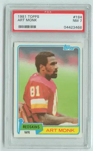 Art Monk Topps 1981 Rookie Card