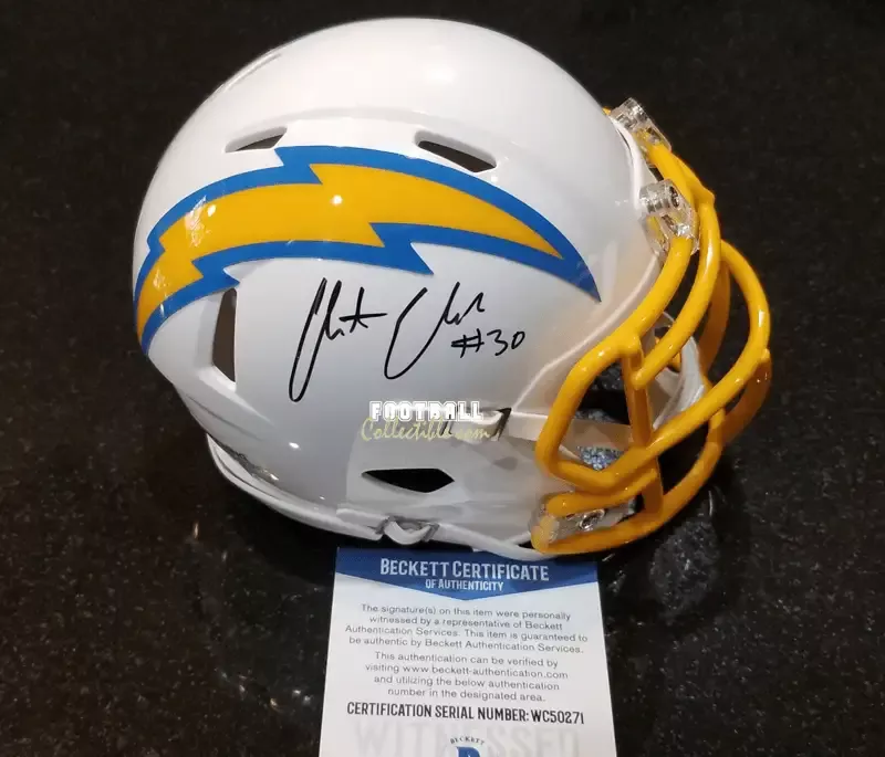 Austin Ekeler Autographed Chargers Mini Helmet