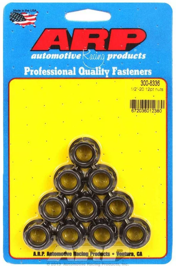 Auto Racing Products - 1/2-20 12pt. Nuts (10)