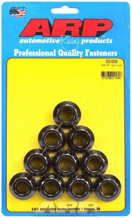 Auto Racing Products - 5/8-18 12pt. Nuts (10)