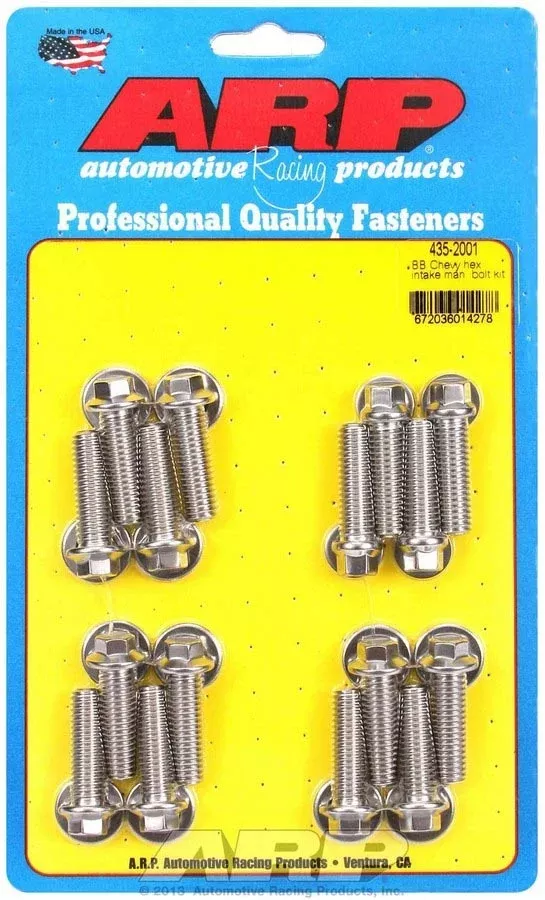 Auto Racing Products - BBC S/S Intake Bolt Kit 6pt.