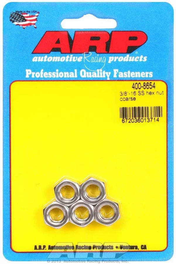 Auto Racing Products - S/S Hex Nuts - 3/8-16 (5)