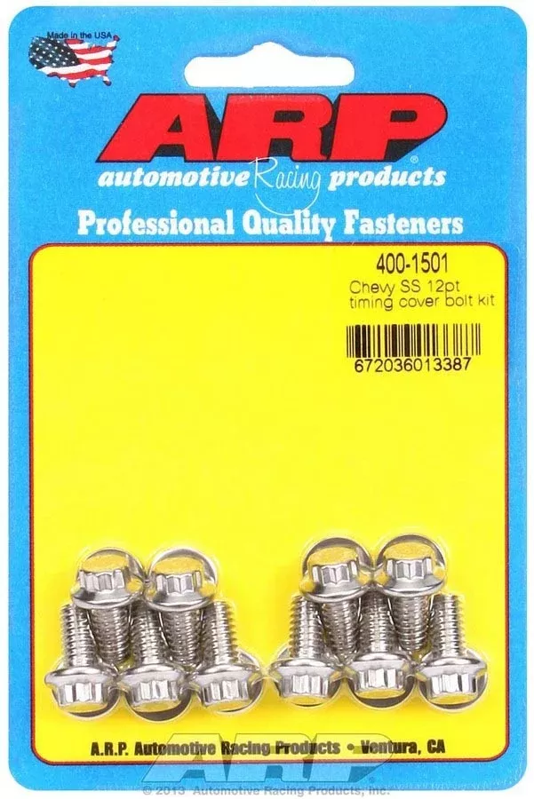 Auto Racing Products - S/S Timing Cover Bolt Kit