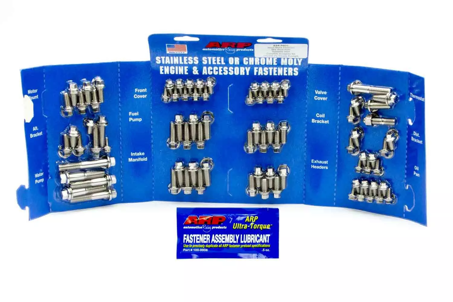Auto Racing Products - SBC S/S Complete Engine Fastener Kit 6pt.