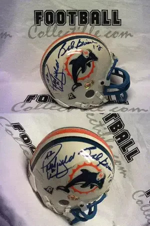 Bob Griese & Paul Warfield Autographed Mini Helmet