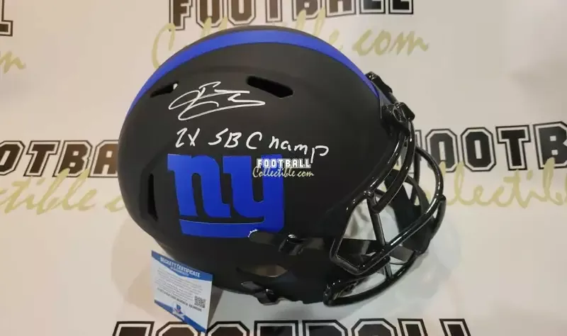 Brandon Jacobs Autographed New York Giants Eclipse Helmet