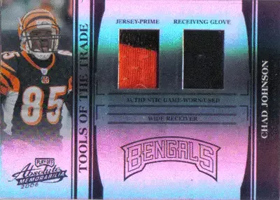 Chad Johnson Game-Used Jersey/Glove Card