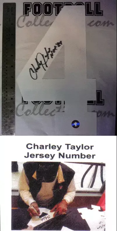 Charley Taylor Autographed White Jersey Number