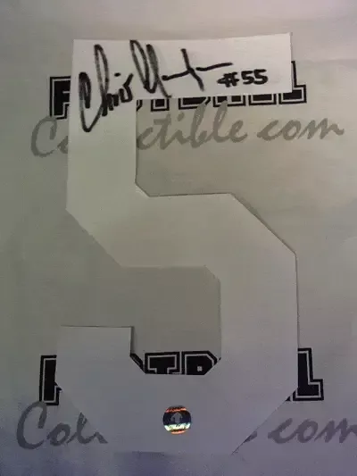 Chris Hanburger Autographed White Jersey Number