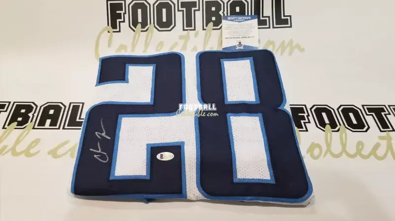Chris Johnson Autographed Tennessee Titans Jersey
