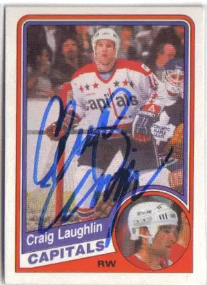 Craig Laughlin Autographed Hockey Card