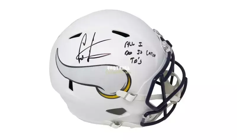 Cris Carter Autographed Lunar Eclipse Minnesota Vikings Mini Helmet