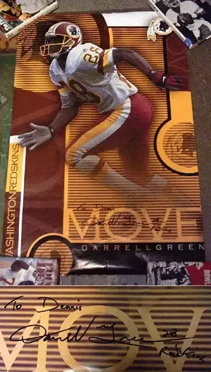 Darrell Green Autographed Poster