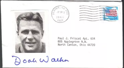 Doak Walker Autographed Envelope
