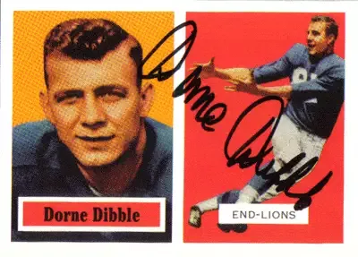 Dorne Dibble Autographed Football Card