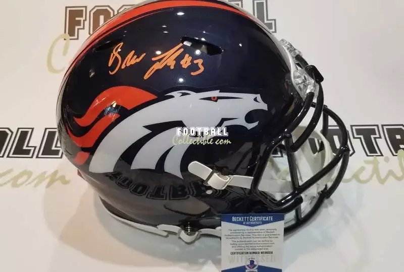 Drew Lock Autographed Authentic Speed Denver Broncos Helmet