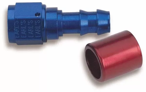 Earl's Performance - Lightweight Direct Replacement for Brass Push Lock Type Hose Ends.
