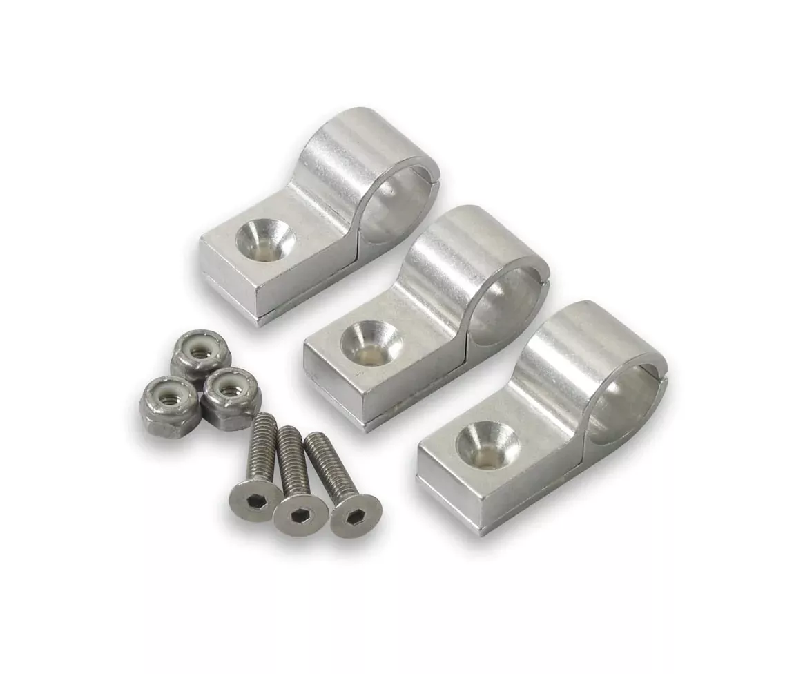 Earl's Performance - Line Clamp, 9/16", Package Of 3, Polished