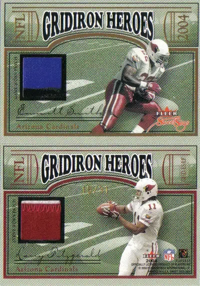 Emmitt Smith & Larry Fitzgerald Jersey Card