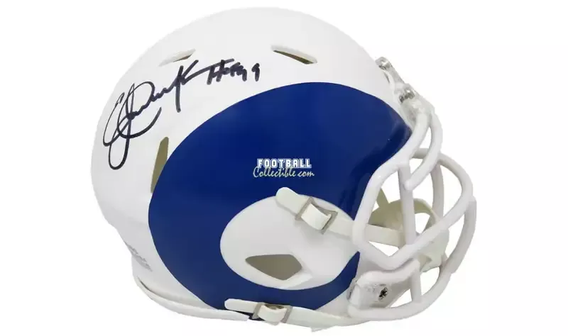 Eric Dickerson Autographed AMP Rams Mini Helmet