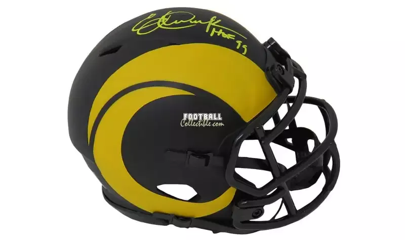 Eric Dickerson Autographed Eclipse Rams Mini Helmet