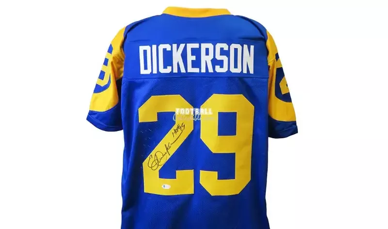 Eric Dickerson Autographed Throwback Rams Jersey