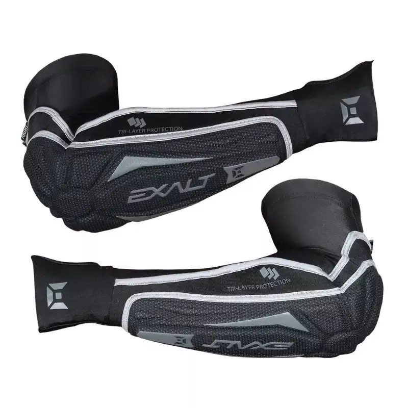 Exalt Paintball T3 Elbow Pads – Black / Grey – Medium/Large