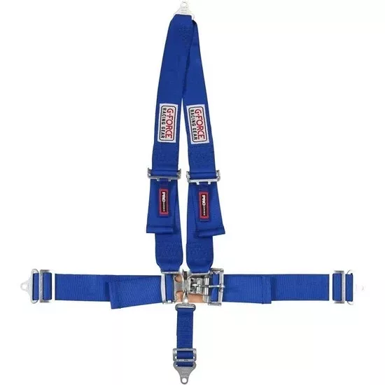 G-FORCE Racing Gear - V-Type Harness Set Pull- Down Blue Pro Series