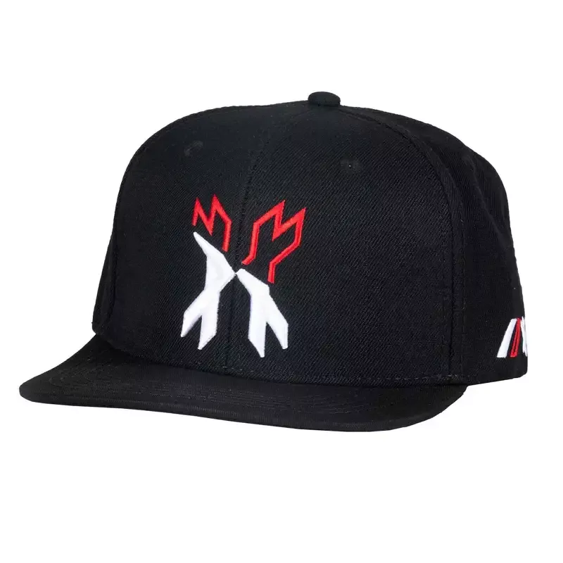 HK Army Snapback Hat – Split – Black / White / Red