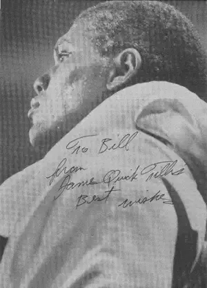 James “Quick” Tillis Autographed Tear Sheet