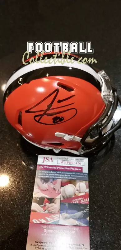 Jarvis Landry Autographed Mini Helmet