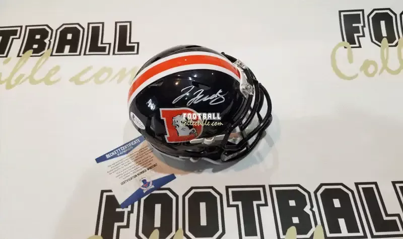 Jerry Jeudy Autographed Throwback Denver Broncos Mini Helmet