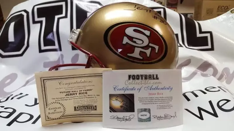 Jerry Rice Autographed 49ers Proline Helmet