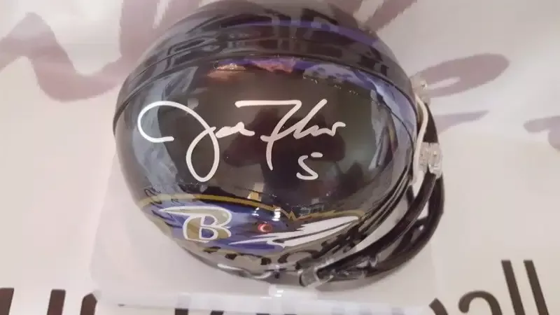Joe Flacco Autographed Mini Helmet