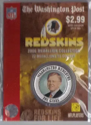 Joe Gibbs 2006 Washington Post Medallion
