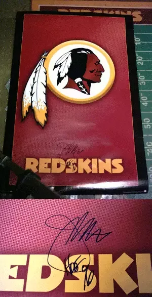 Joe Gibbs Autographed Redskins Poster
