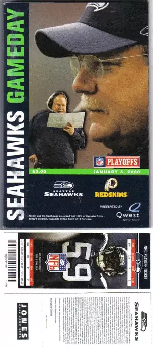 Joe Gibbs Last NFL Game Tickets and Program