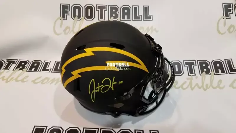 Justin Herbert Autographed Eclipse Los Angeles Chargers Helmet