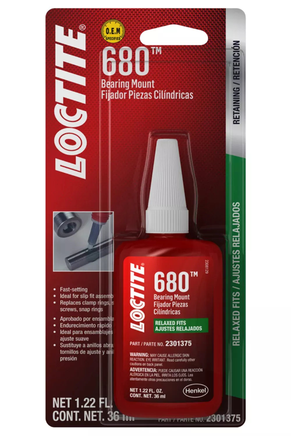 Loctite - 680 Bearing Mount Retaining Compound