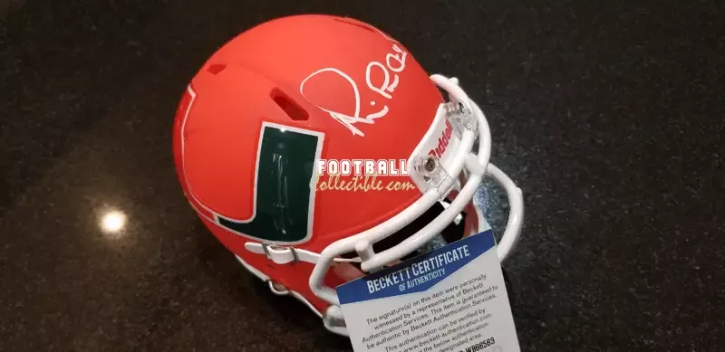 Michael Irvin Autographed Miami Hurricanes Mini Helmet
