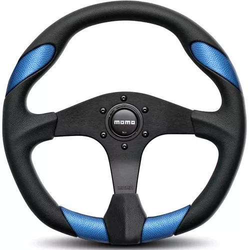 MOMO Tuning & Safety - Quark Steering Wheel Polyurethane Blue Insert