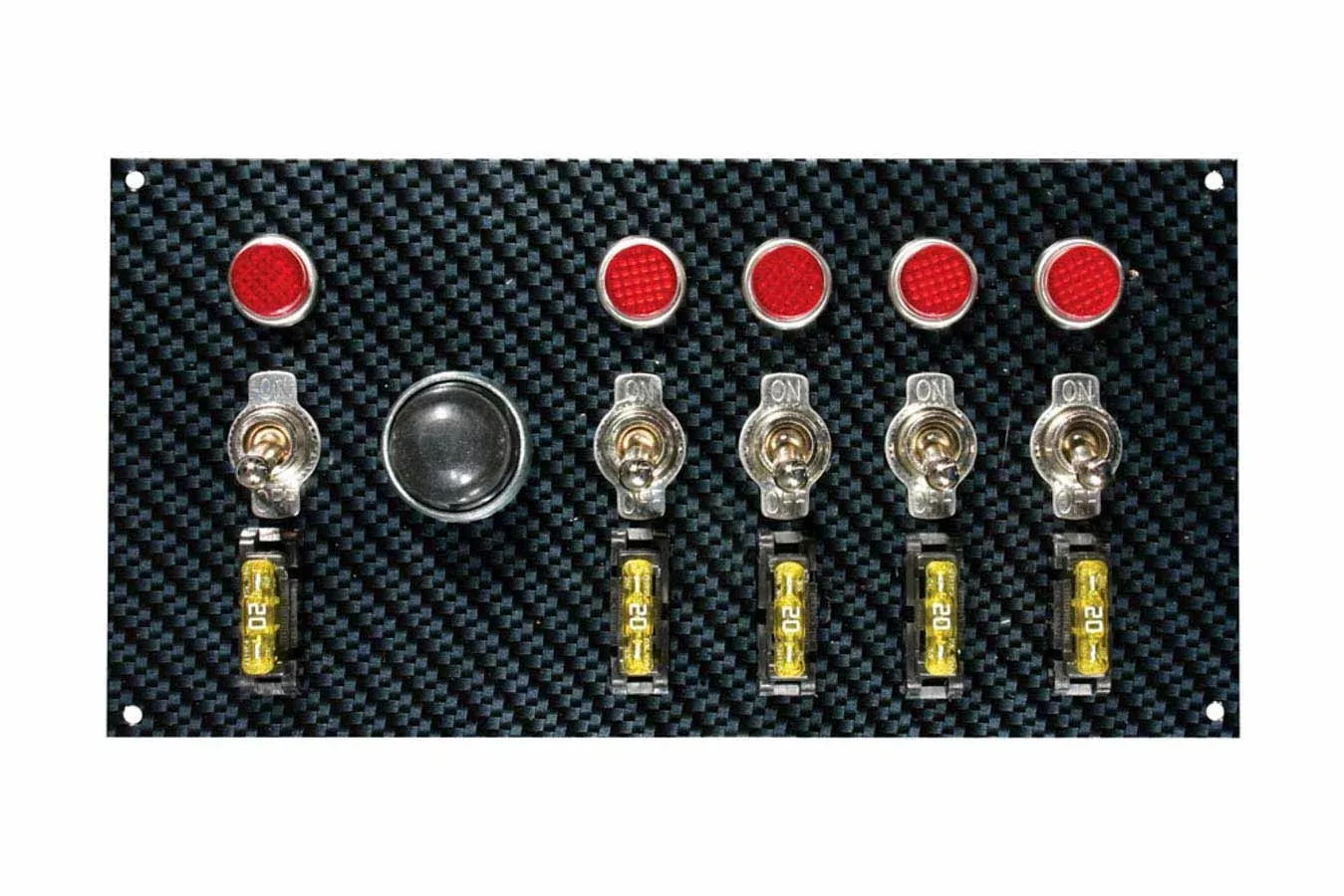 Moroso - Fiber Design Switch Panel - Black/Black