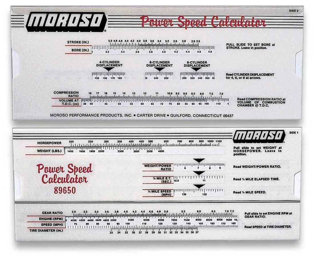 Moroso - Power/Speed Calculator