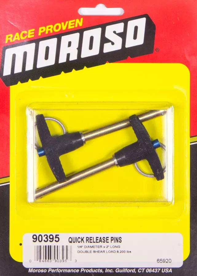 Moroso - Quick Release Pins (2) 1/4 x 2in