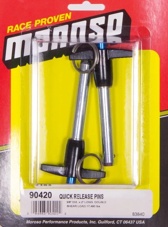 Moroso - Quick Release Pins (2) 3/8 x 2in