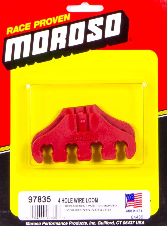 Moroso - Red 4-Hole Wire Loom