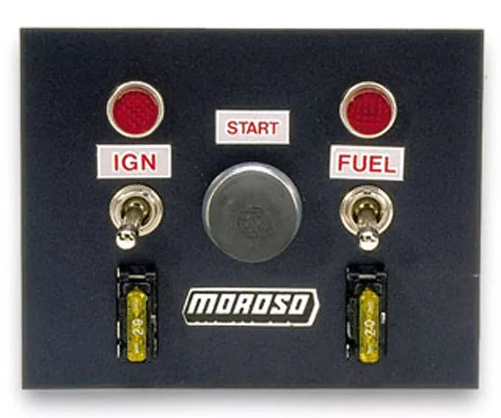 Moroso - Toggle Switch Panel 4in x 5in - Black Finish