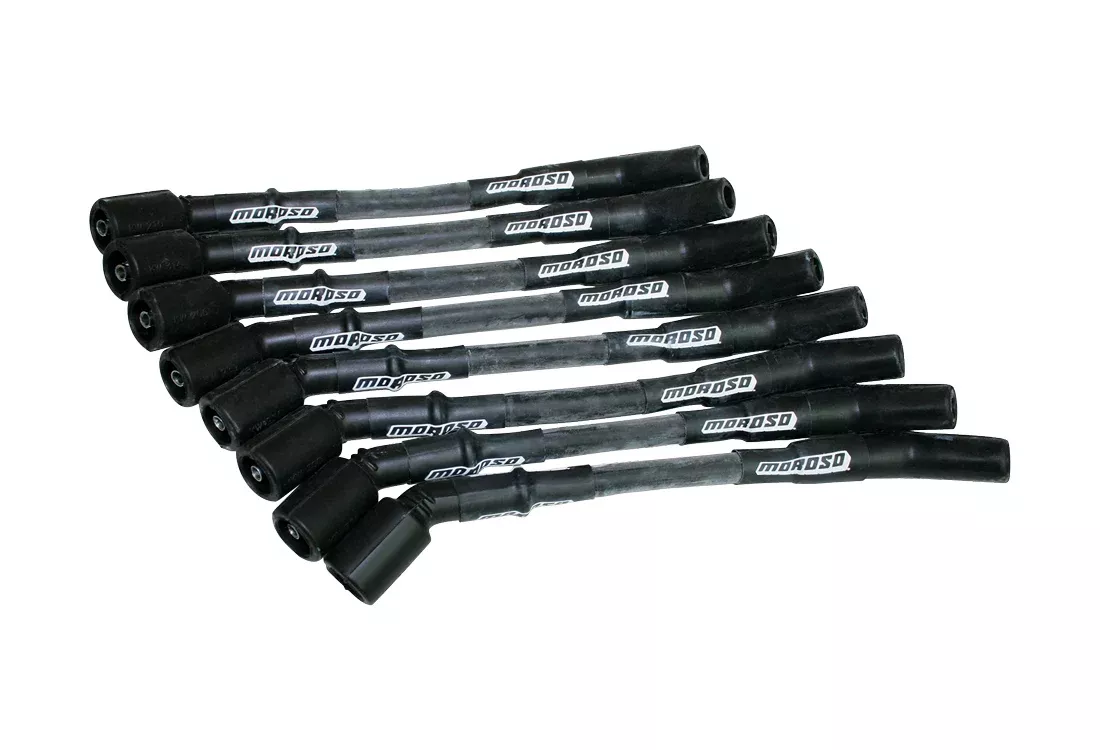 Moroso - Ultra 40 Plug Wire Set Black w/Sleeves