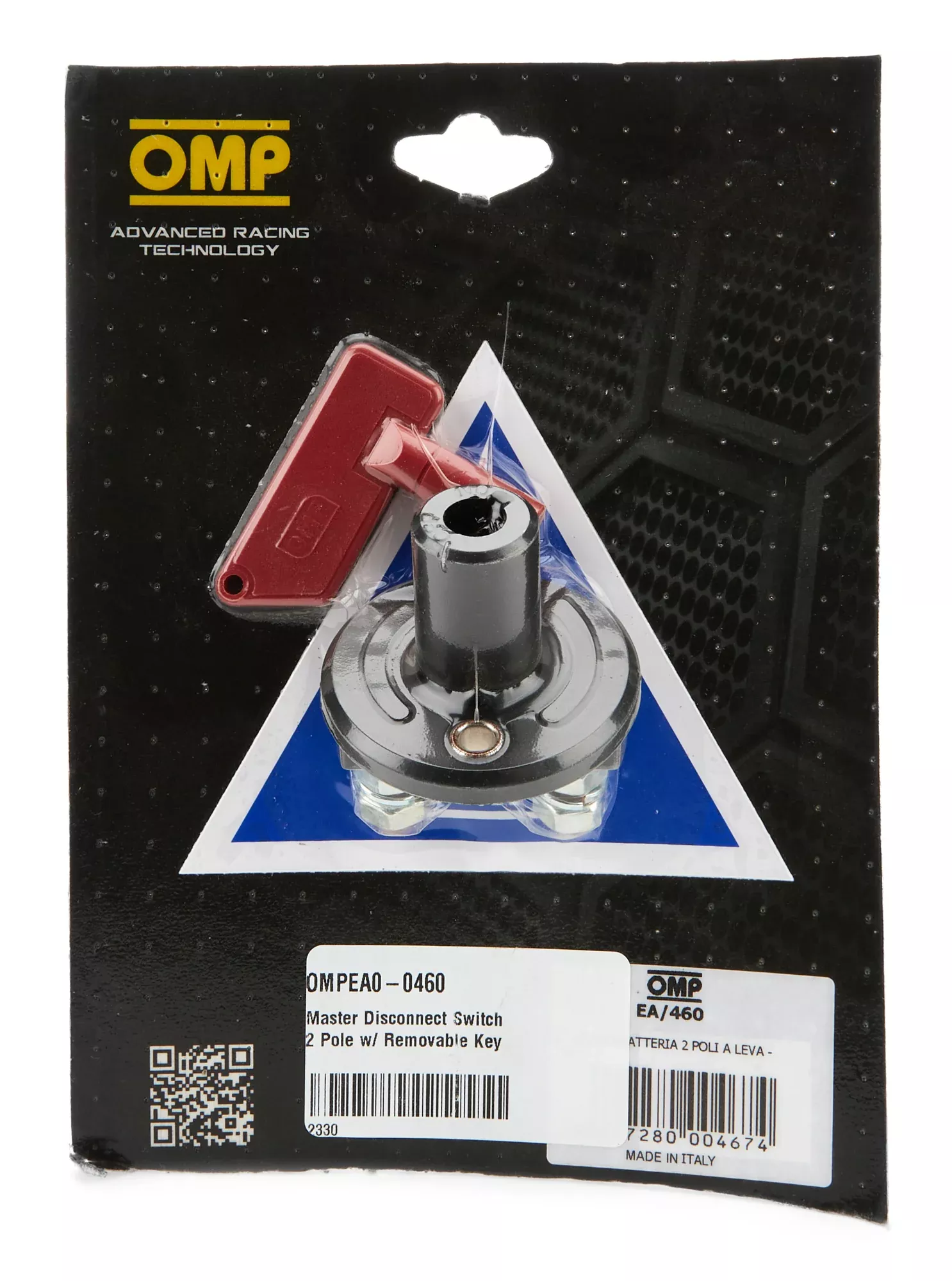 OMP Racing INC - Master Disconnect Switch 2 Pole w/ Removable Key
